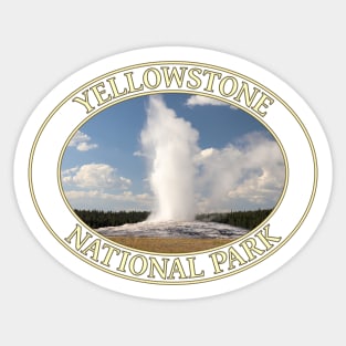 Old Faithful Geyser at Yellowstone National Park in Wyoming Sticker